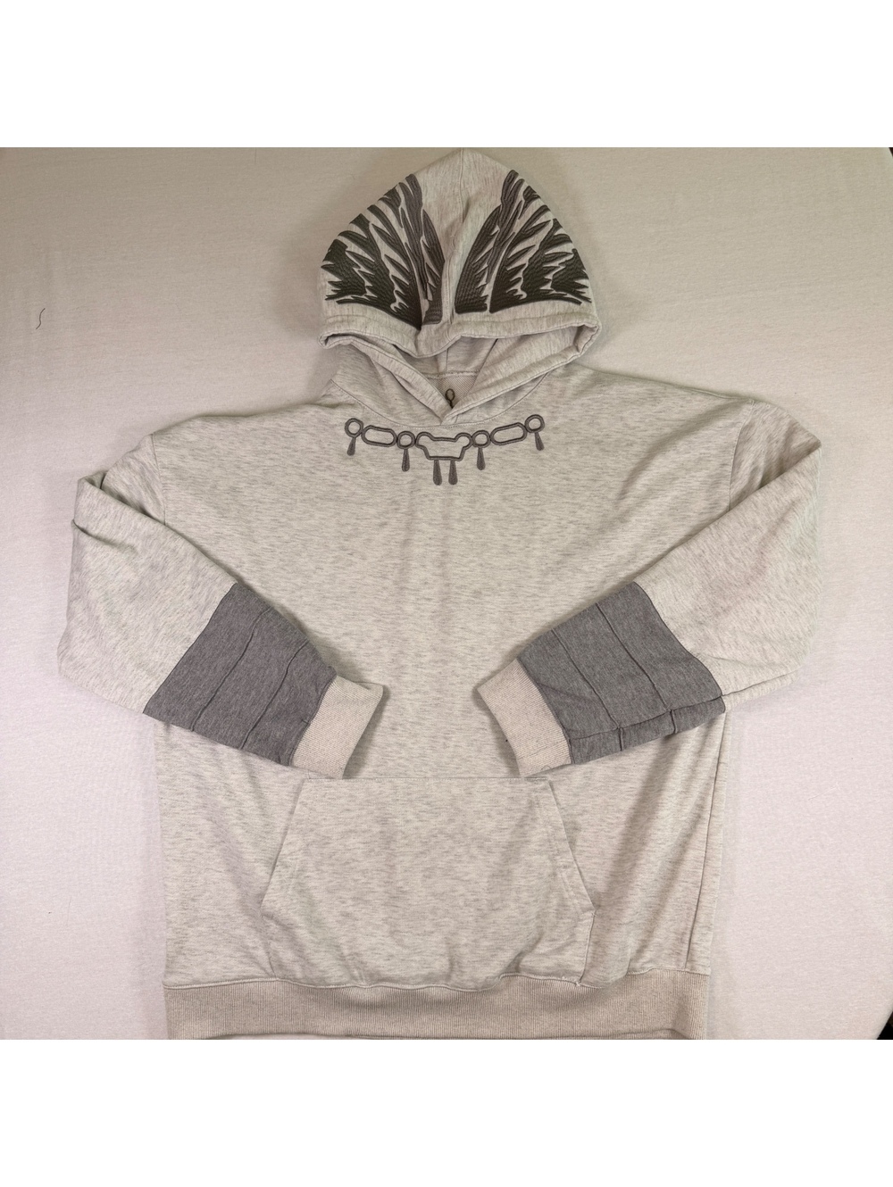 Jujutsu Kaisen Mahoraga Streetwear Hoodie Washed Grey Anime 2XL